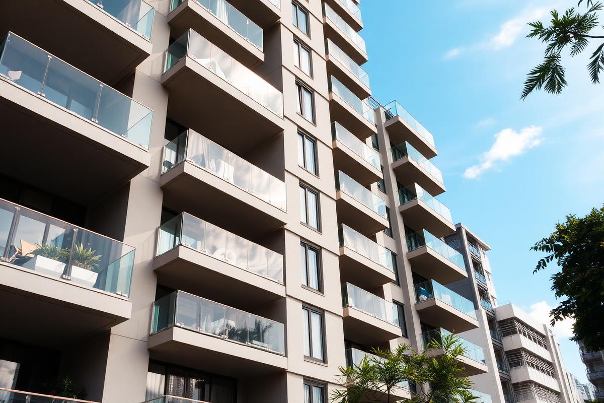 Apartamento con balcón y vista urbana