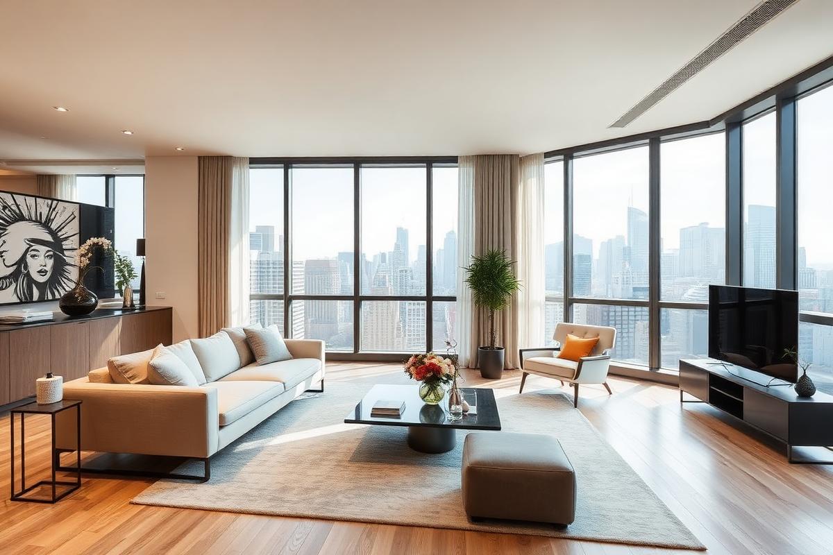 Penthouse luminoso en torre residencial